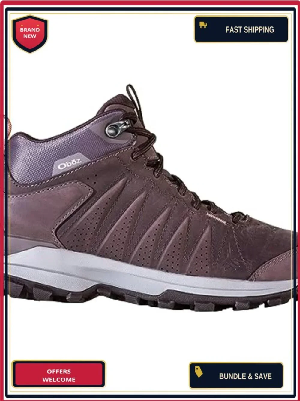 Oboz Sypes Mid Leather Waterproof Hiking Shoes Women's Lace-Up Ankle Boot